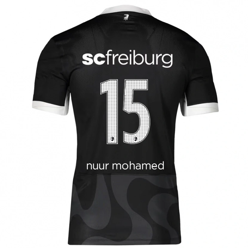 Danxen Damen Billal Nuur Mohamed #15 Schwarz Weiß Auswärtstrikot Trikot 2025/26 T-Shirt Österreich