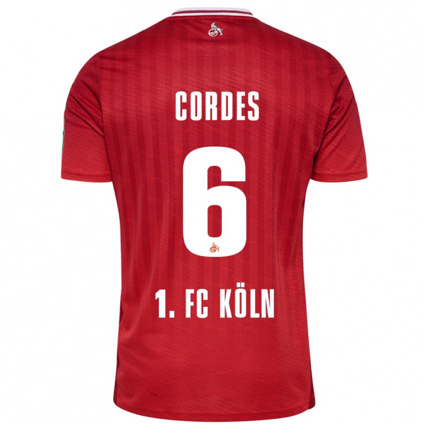 Danxen Damen Lotta Cordes #6 Rot Weiß Auswärtstrikot Trikot 2025/26 T-Shirt Österreich