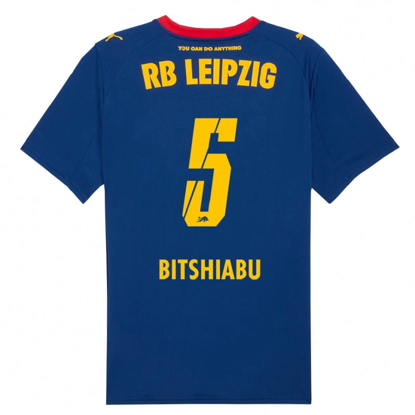 Danxen Damen El Chadaille Bitshiabu #5 Marineblau Rot Auswärtstrikot Trikot 2025/26 T-Shirt Österreich