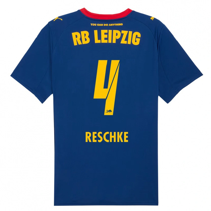 Danxen Damen Gianluca Reschke #4 Marineblau Rot Auswärtstrikot Trikot 2025/26 T-Shirt Österreich