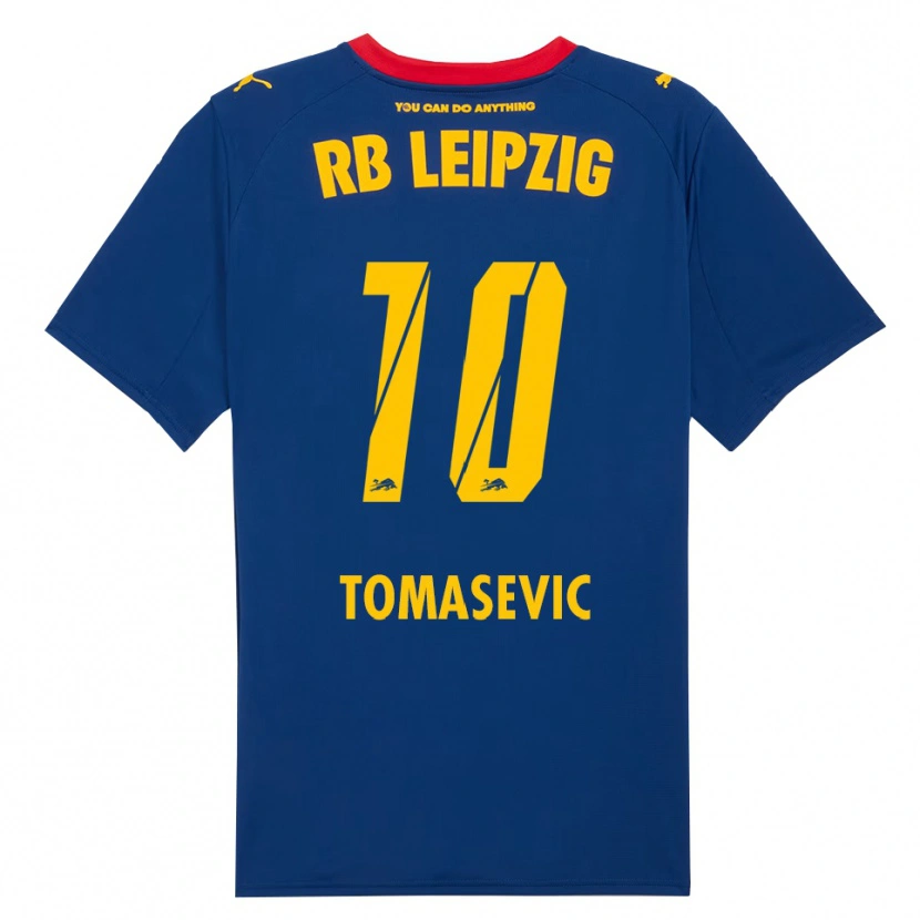 Danxen Damen Niko Tomasevic #10 Marineblau Rot Auswärtstrikot Trikot 2025/26 T-Shirt Österreich