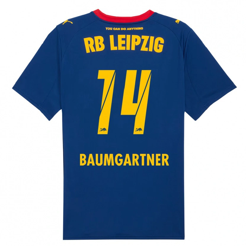 Danxen Damen Christoph Baumgartner #14 Marineblau Rot Auswärtstrikot Trikot 2025/26 T-Shirt Österreich