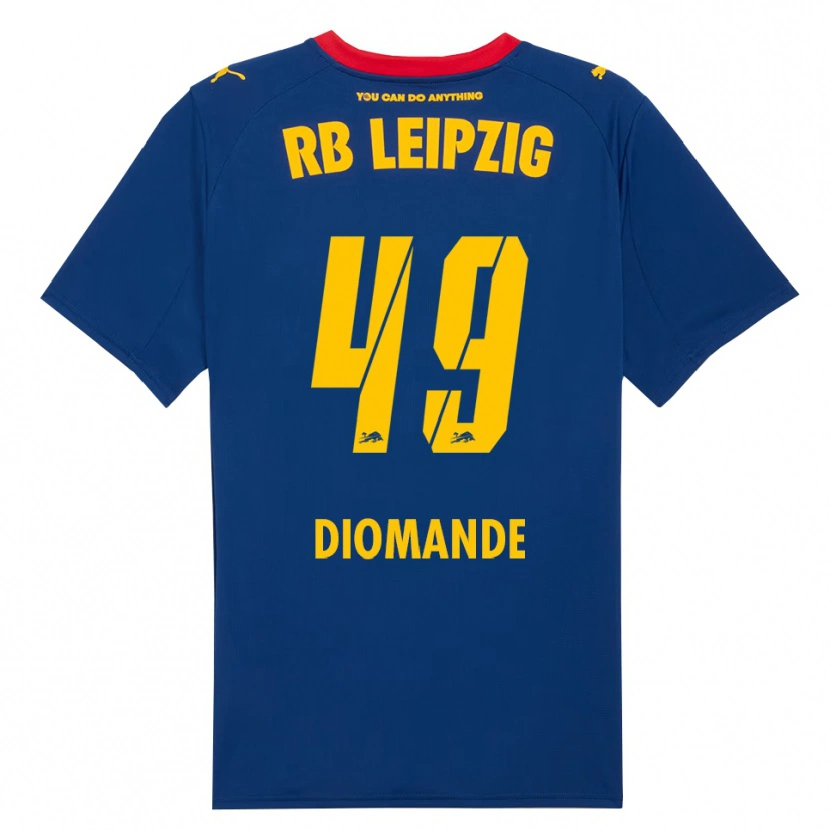 Danxen Damen Yan Diomande #49 Marineblau Rot Auswärtstrikot Trikot 2025/26 T-Shirt Österreich