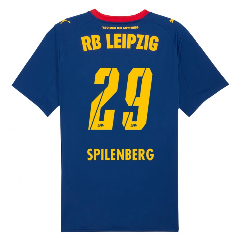 Danxen Damen Maja Spilenberg #29 Marineblau Rot Auswärtstrikot Trikot 2025/26 T-Shirt Österreich