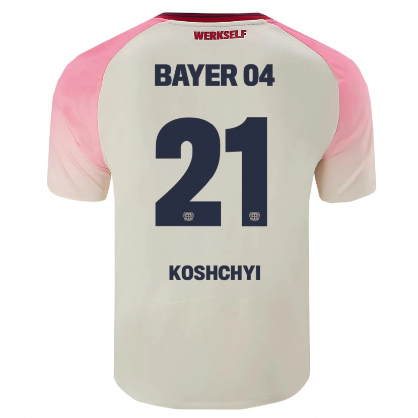Danxen Damen Yegor Koshchyi #21 Pink Cremeweiß Auswärtstrikot Trikot 2025/26 T-Shirt Österreich