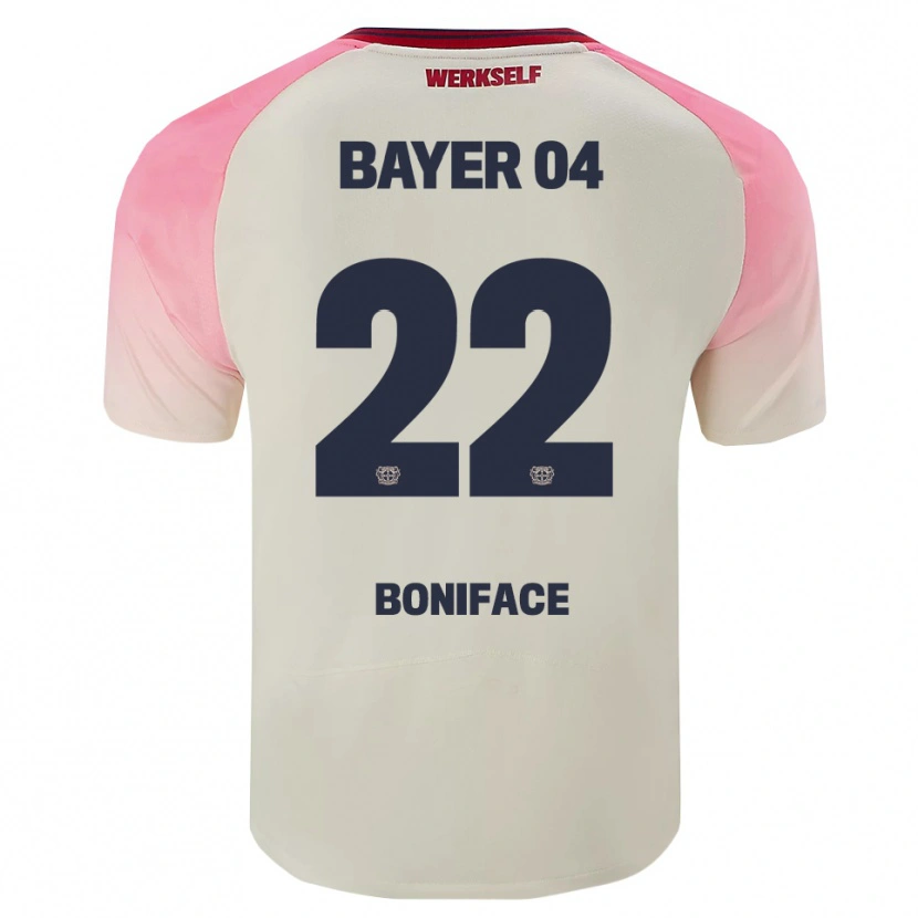 Danxen Damen Victor Boniface #22 Pink Cremeweiß Auswärtstrikot Trikot 2025/26 T-Shirt Österreich