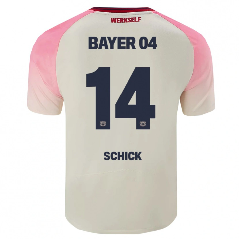 Danxen Damen Patrik Schick #14 Pink Cremeweiß Auswärtstrikot Trikot 2025/26 T-Shirt Österreich