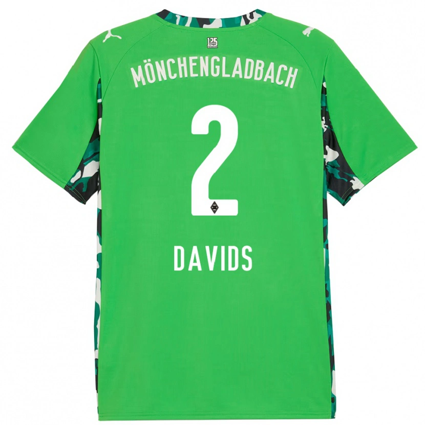 Danxen Damen Leander Davids #2 Grün Schwarz Auswärtstrikot Trikot 2025/26 T-Shirt Österreich