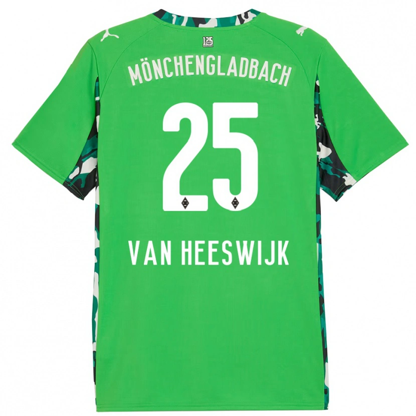 Danxen Damen Amber Van Heeswijk #25 Grün Schwarz Auswärtstrikot Trikot 2025/26 T-Shirt Österreich