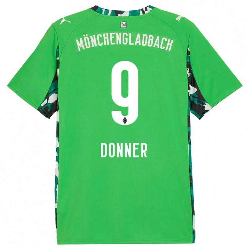 Danxen Damen Maximilian Donner #9 Grün Schwarz Auswärtstrikot Trikot 2025/26 T-Shirt Österreich