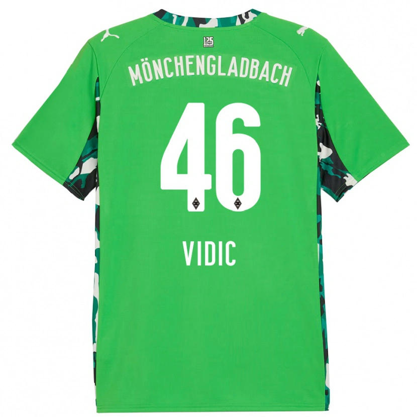 Danxen Damen Nico Vidic #46 Grün Schwarz Auswärtstrikot Trikot 2025/26 T-Shirt Österreich