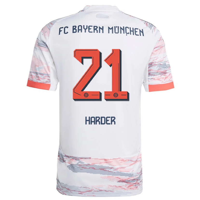 Danxen Damen Pernille Harder #21 Weiß Grau Auswärtstrikot Trikot 2025/26 T-Shirt Österreich