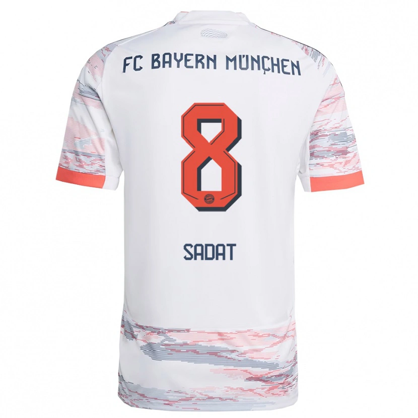 Danxen Damen Mudaser Sadat #8 Weiß Grau Auswärtstrikot Trikot 2025/26 T-Shirt Österreich