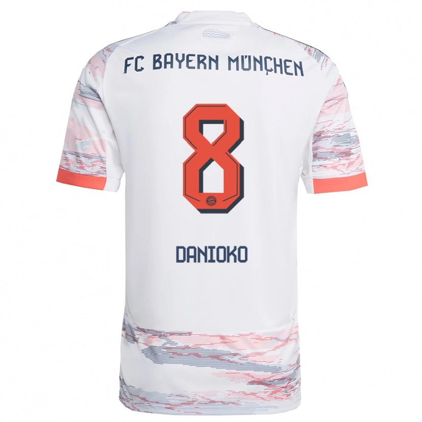 Danxen Damen Leeron Danioko #8 Weiß Grau Auswärtstrikot Trikot 2025/26 T-Shirt Österreich