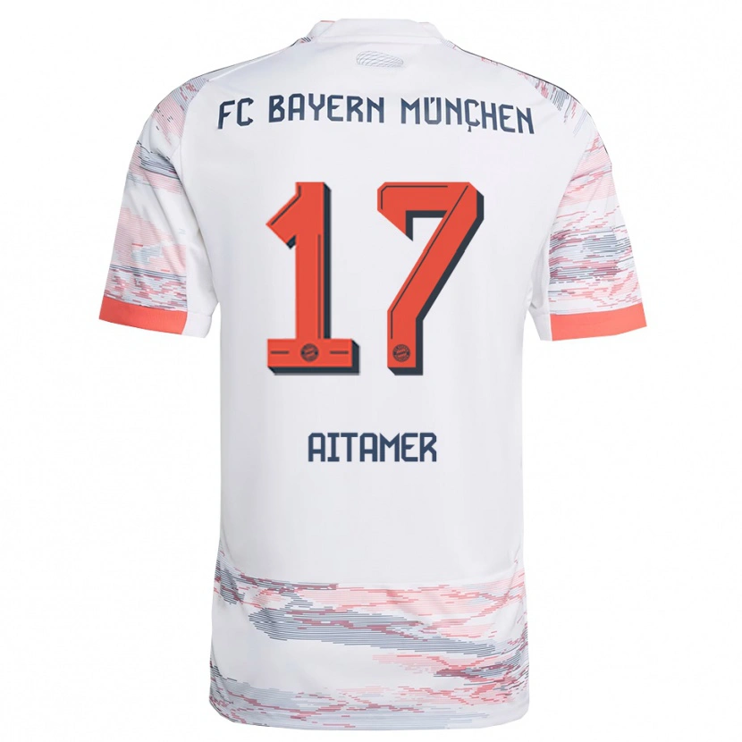 Danxen Damen Younes Aitamer #17 Weiß Grau Auswärtstrikot Trikot 2025/26 T-Shirt Österreich