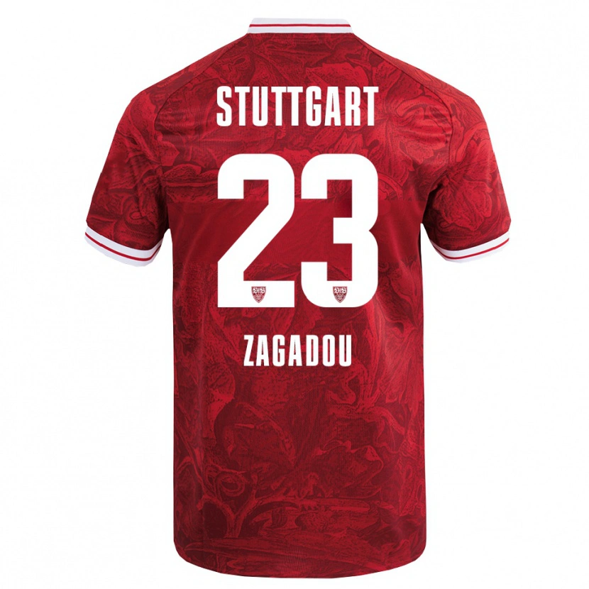Danxen Damen Dan-Axel Zagadou #23 Rot Schwarz Auswärtstrikot Trikot 2025/26 T-Shirt Österreich