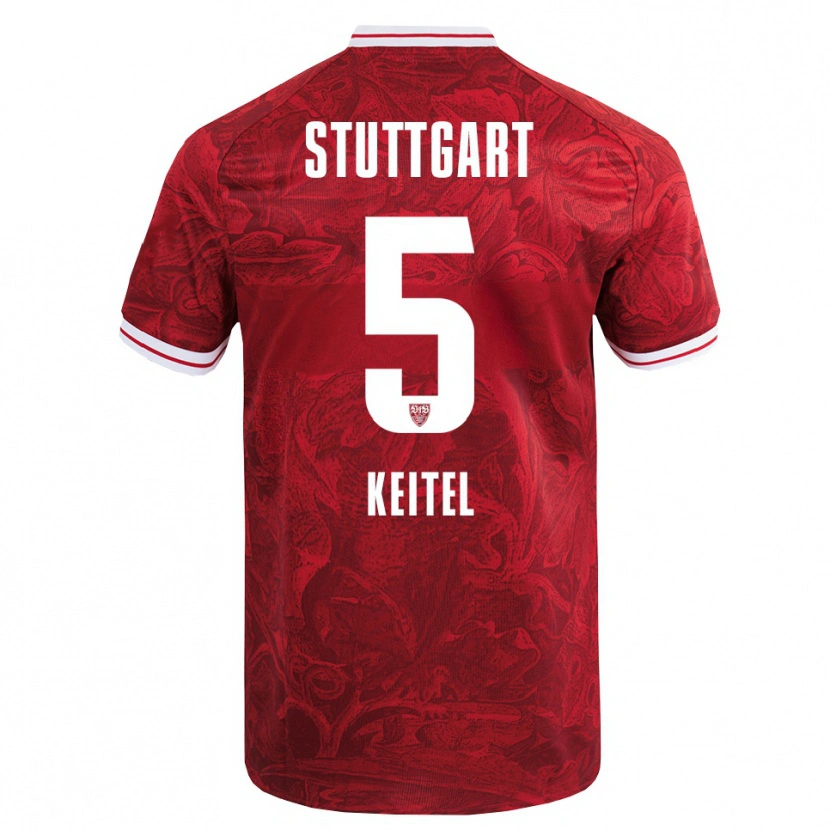 Danxen Damen Yannik Keitel #5 Rot Schwarz Auswärtstrikot Trikot 2025/26 T-Shirt Österreich