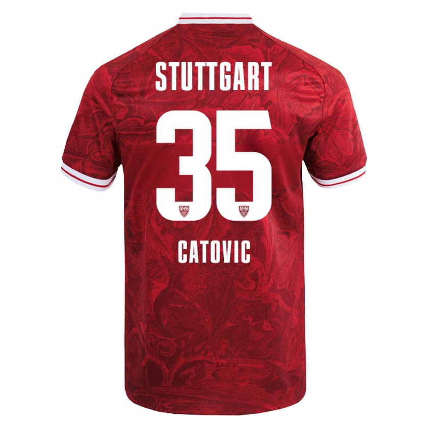 Danxen Damen Mirza Catovic #35 Rot Schwarz Auswärtstrikot Trikot 2025/26 T-Shirt Österreich