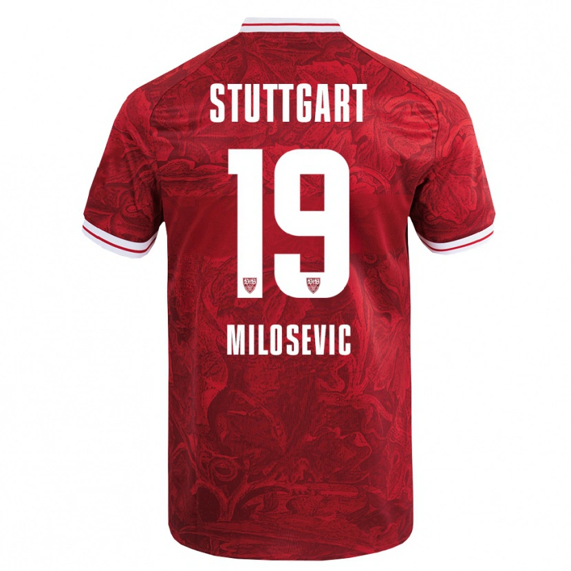 Danxen Damen Jovan Milosevic #19 Rot Schwarz Auswärtstrikot Trikot 2025/26 T-Shirt Österreich