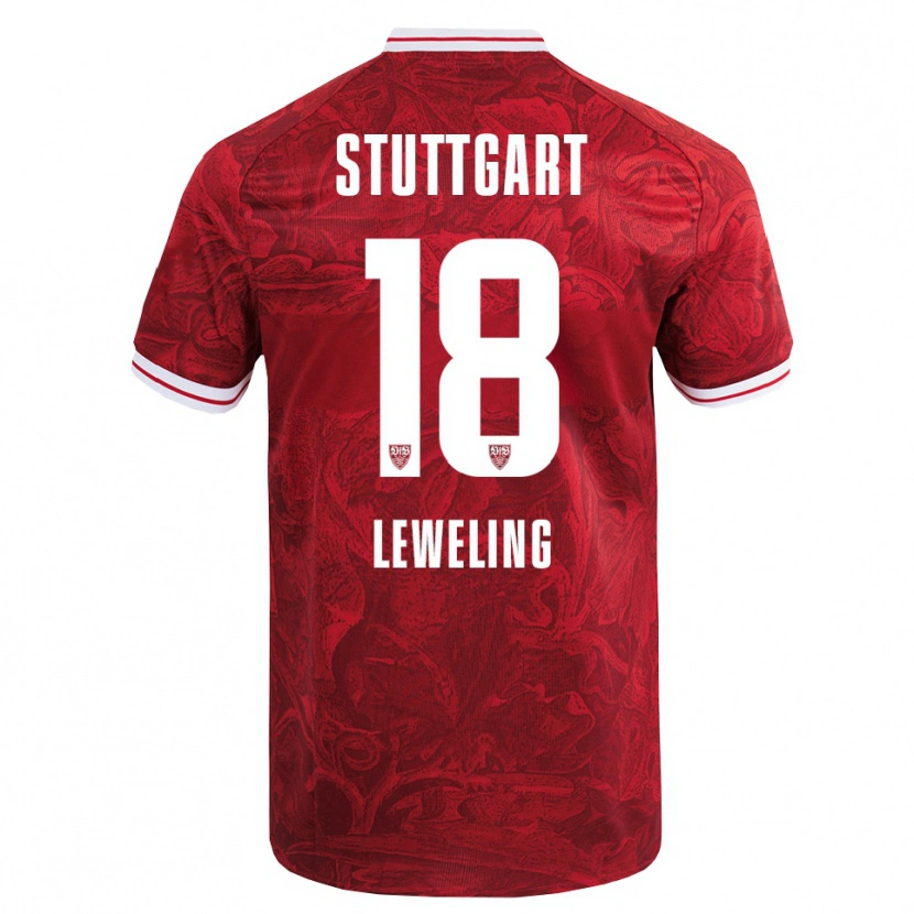 Danxen Damen Jamie Leweling #18 Rot Schwarz Auswärtstrikot Trikot 2025/26 T-Shirt Österreich
