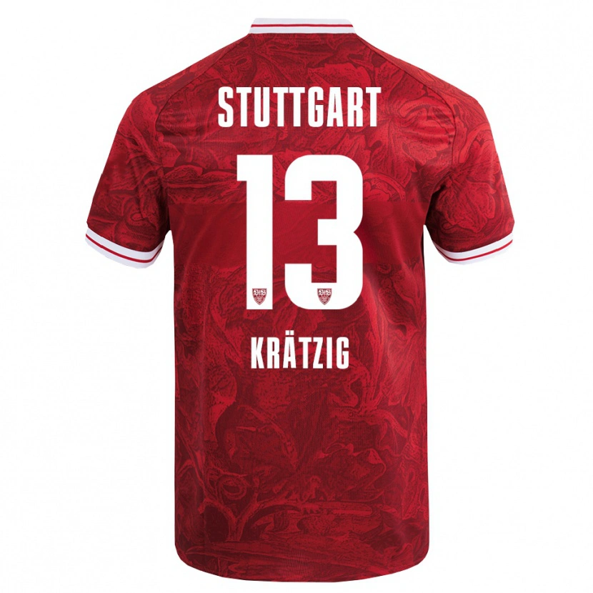 Danxen Damen Frans Krätzig #13 Rot Schwarz Auswärtstrikot Trikot 2025/26 T-Shirt Österreich