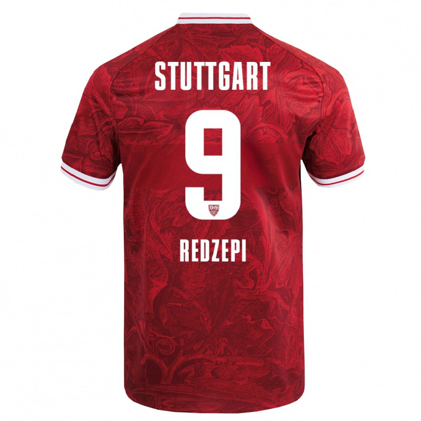 Danxen Damen Enis Redzepi #9 Rot Schwarz Auswärtstrikot Trikot 2025/26 T-Shirt Österreich