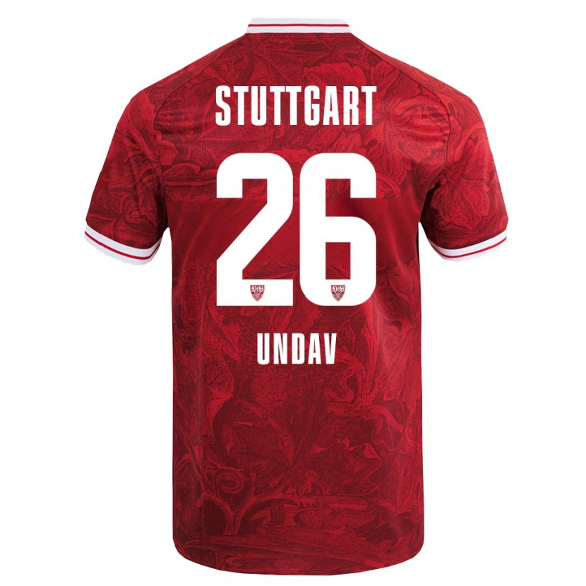 Danxen Damen Deniz Undav #26 Rot Schwarz Auswärtstrikot Trikot 2025/26 T-Shirt Österreich