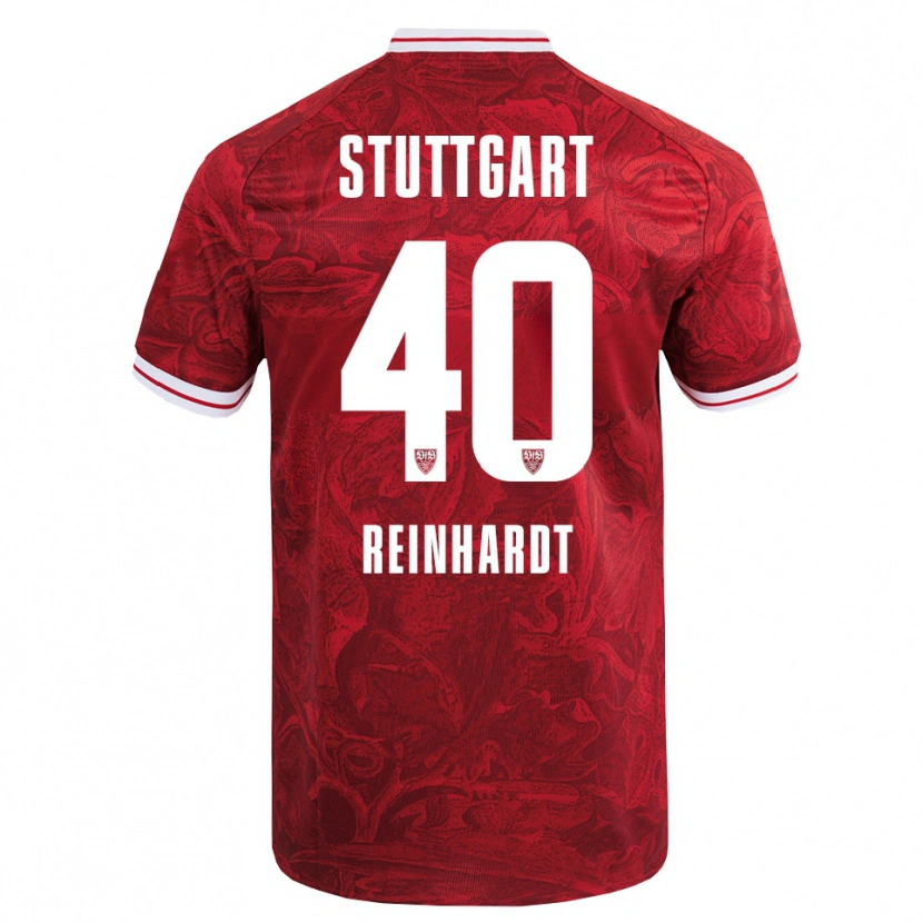 Danxen Damen Peter Reinhardt #40 Rot Schwarz Auswärtstrikot Trikot 2025/26 T-Shirt Österreich