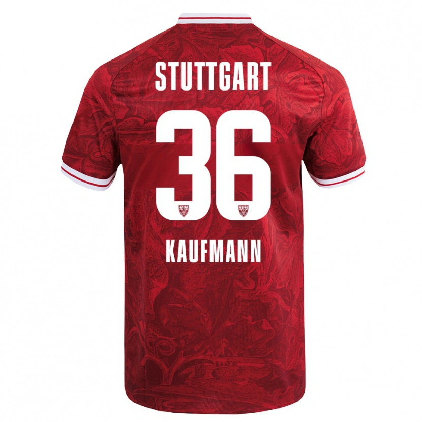 Danxen Damen Tino Kaufmann #36 Rot Schwarz Auswärtstrikot Trikot 2025/26 T-Shirt Österreich