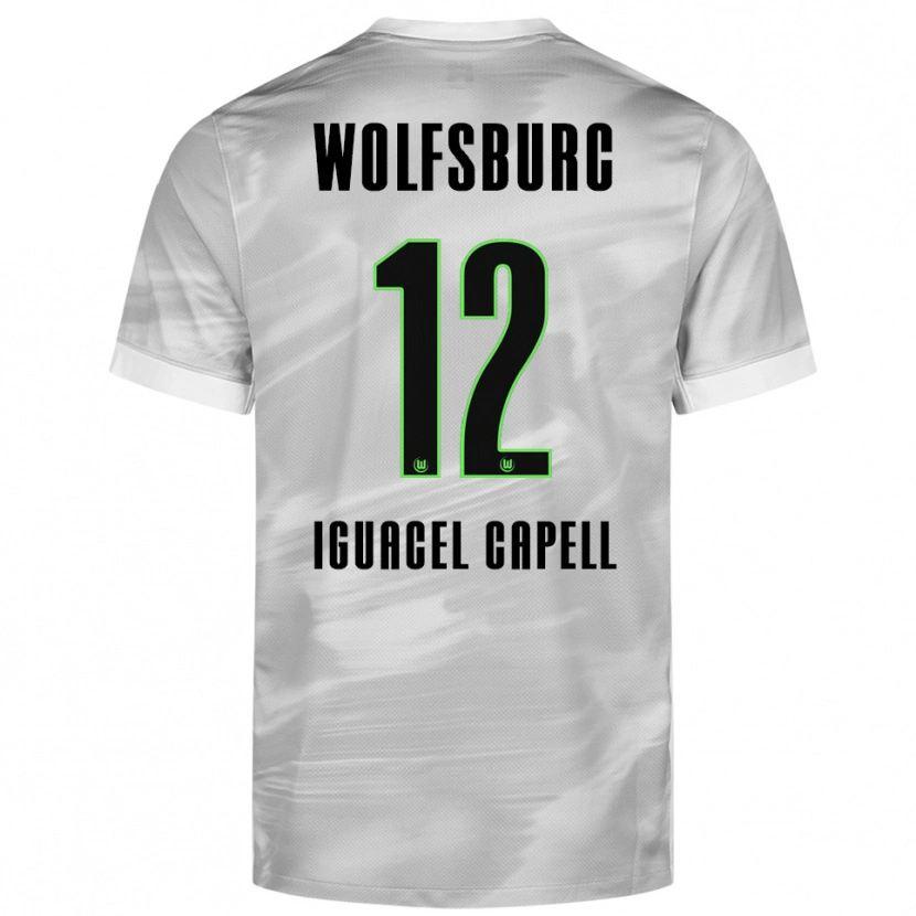 Danxen Damen Diego Iguacel Capell #12 Grau Weiß Auswärtstrikot Trikot 2025/26 T-Shirt Österreich