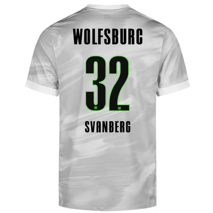 Danxen Damen Mattias Svanberg #32 Grau Weiß Auswärtstrikot Trikot 2025/26 T-Shirt Österreich
