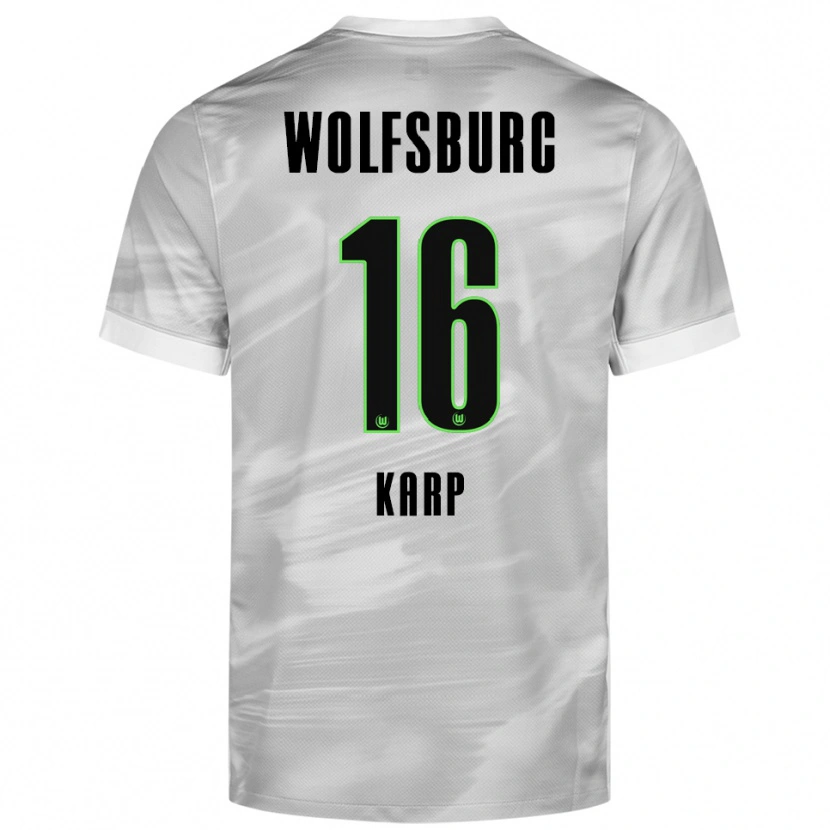 Danxen Damen Maurice Karp #16 Grau Weiß Auswärtstrikot Trikot 2025/26 T-Shirt Österreich