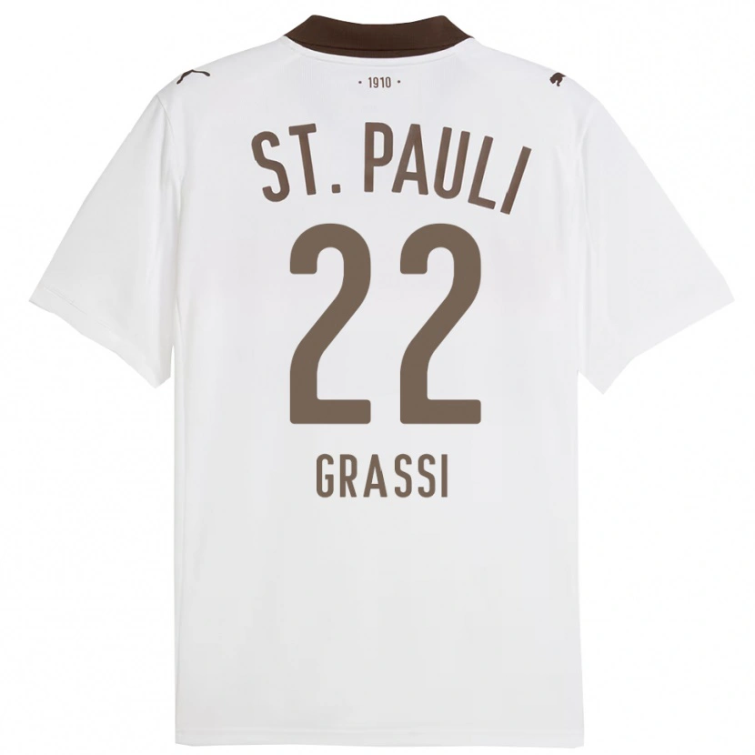 Danxen Damen Levi Grassi #22 Weiß Rot Auswärtstrikot Trikot 2025/26 T-Shirt Österreich