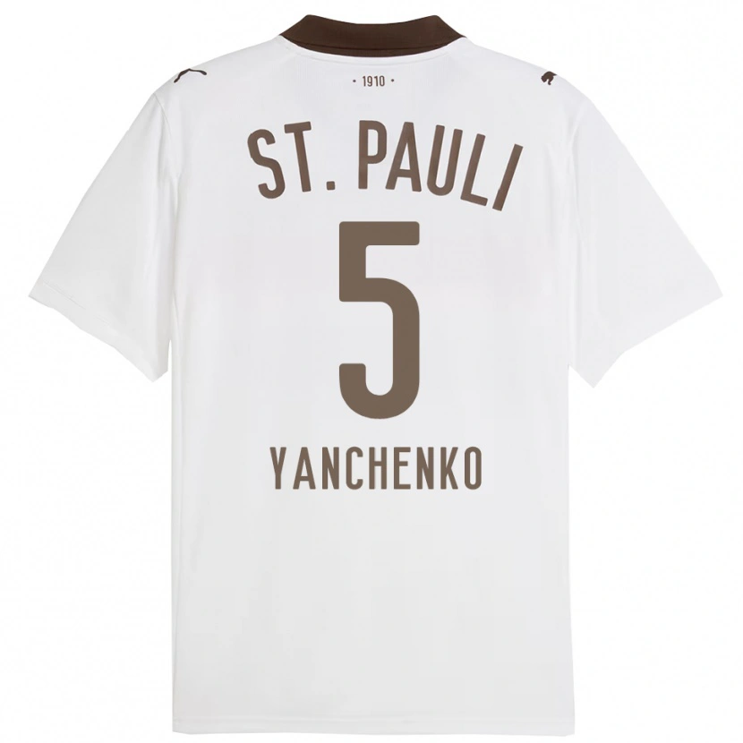 Danxen Damen Alla Yanchenko #5 Weiß Rot Auswärtstrikot Trikot 2025/26 T-Shirt Österreich