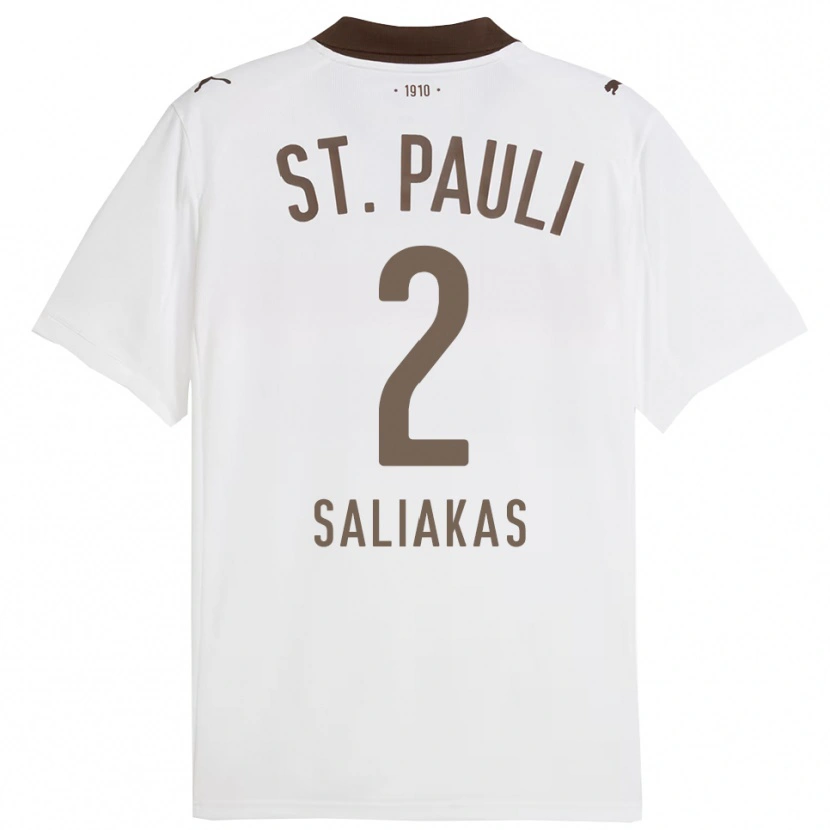 Danxen Damen Manolis Saliakas #2 Weiß Rot Auswärtstrikot Trikot 2025/26 T-Shirt Österreich