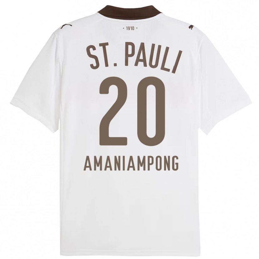 Danxen Damen Marces Amaniampong #20 Weiß Rot Auswärtstrikot Trikot 2025/26 T-Shirt Österreich