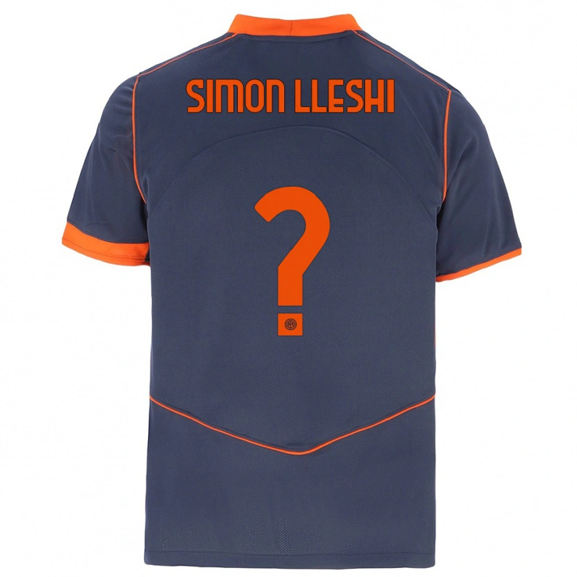 Danxen Damen Simon Lleshi #0 Grau Orange Ausweichtrikot Trikot 2025/26 T-Shirt Österreich