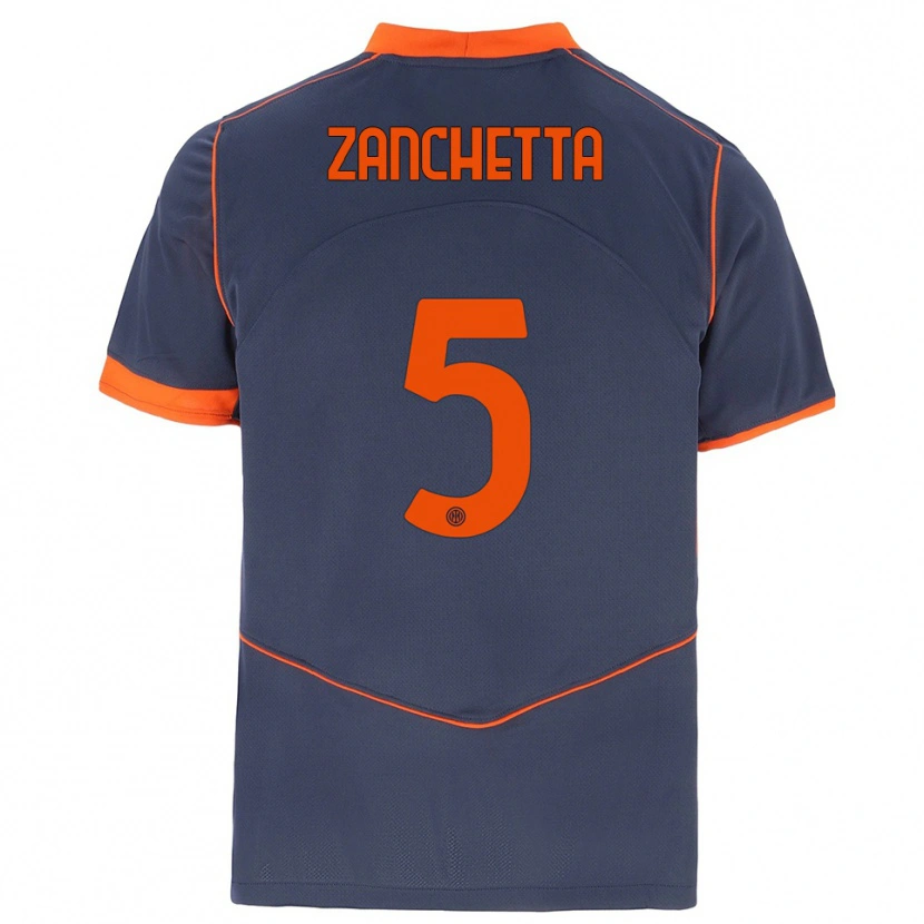 Danxen Damen Mattia Zanchetta #5 Grau Orange Ausweichtrikot Trikot 2025/26 T-Shirt Österreich