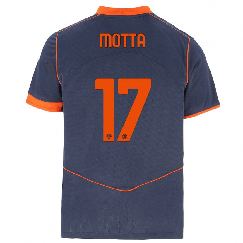Danxen Damen Matteo Motta #17 Grau Orange Ausweichtrikot Trikot 2025/26 T-Shirt Österreich