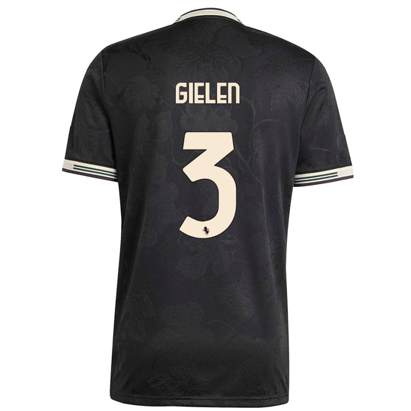 Danxen Damen Wout Gielen #3 Schwarz Weiß Grün Ausweichtrikot Trikot 2025/26 T-Shirt Österreich