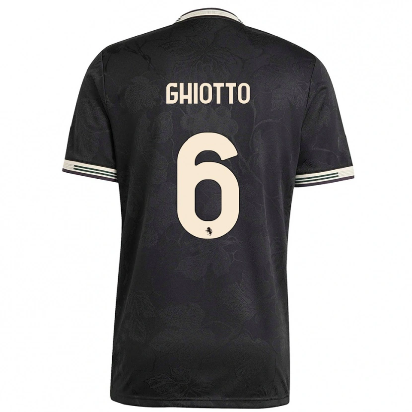 Danxen Damen Alessandro Ghiotto #6 Schwarz Weiß Grün Ausweichtrikot Trikot 2025/26 T-Shirt Österreich