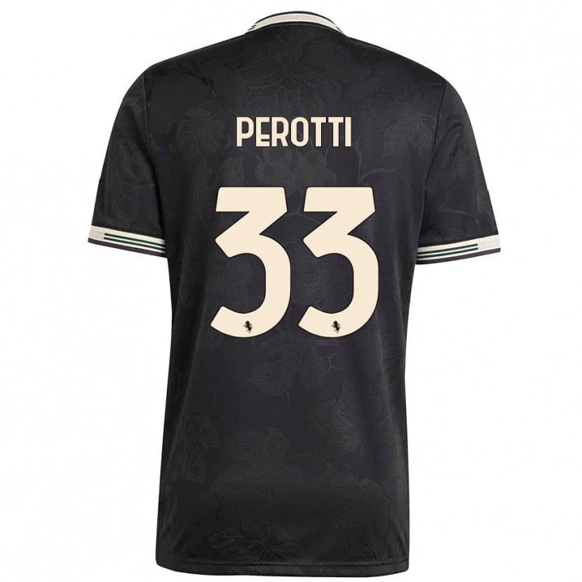 Danxen Damen Clemente Perotti #33 Schwarz Weiß Grün Ausweichtrikot Trikot 2025/26 T-Shirt Österreich