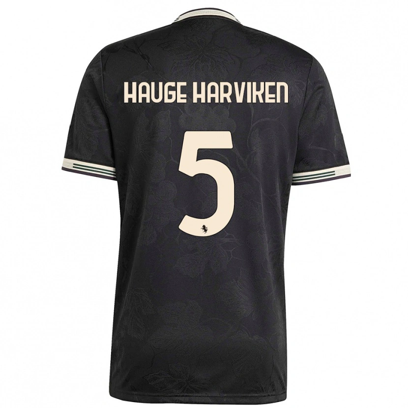 Danxen Damen Mathilde Hauge Harviken #5 Schwarz Weiß Grün Ausweichtrikot Trikot 2025/26 T-Shirt Österreich