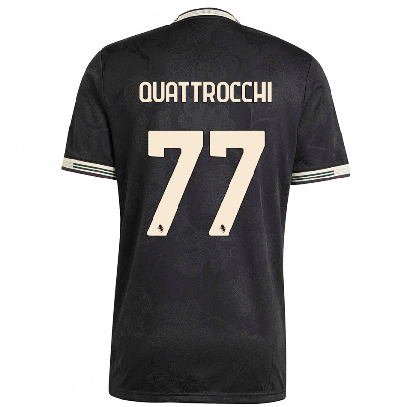Danxen Damen Juan Ignacio Quattrocchi #77 Schwarz Weiß Grün Ausweichtrikot Trikot 2025/26 T-Shirt Österreich