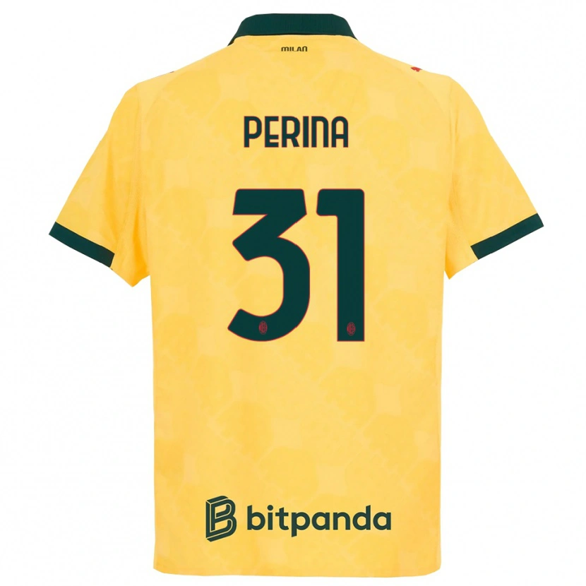 Danxen Damen Gioele Perina #31 Gelb Schwarz Ausweichtrikot Trikot 2025/26 T-Shirt Österreich