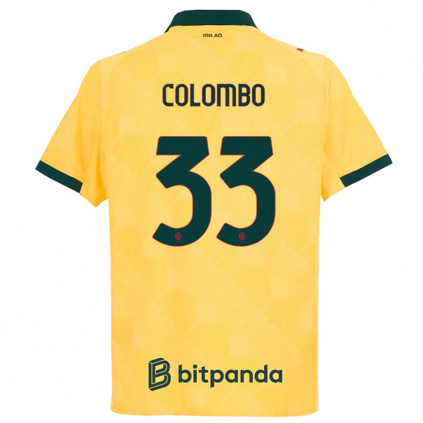 Danxen Damen Federico Colombo #33 Gelb Schwarz Ausweichtrikot Trikot 2025/26 T-Shirt Österreich