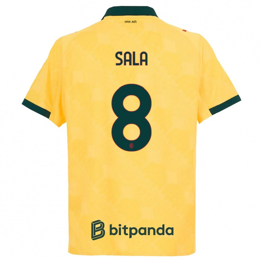 Danxen Damen Emanuele Sala #8 Gelb Schwarz Ausweichtrikot Trikot 2025/26 T-Shirt Österreich