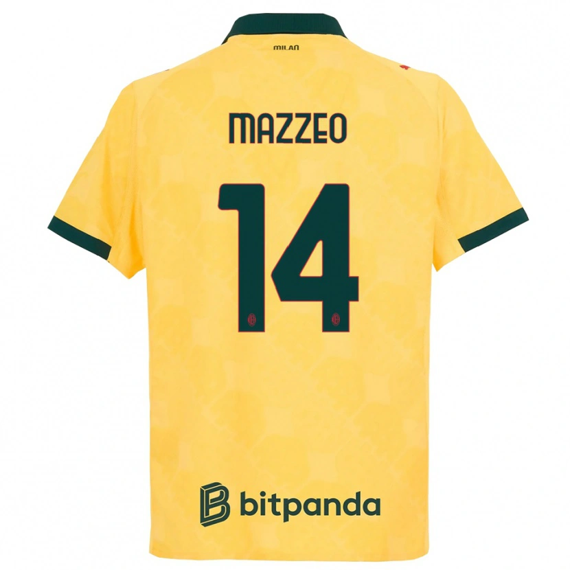 Danxen Damen Kevin Mazzeo #14 Gelb Schwarz Ausweichtrikot Trikot 2025/26 T-Shirt Österreich