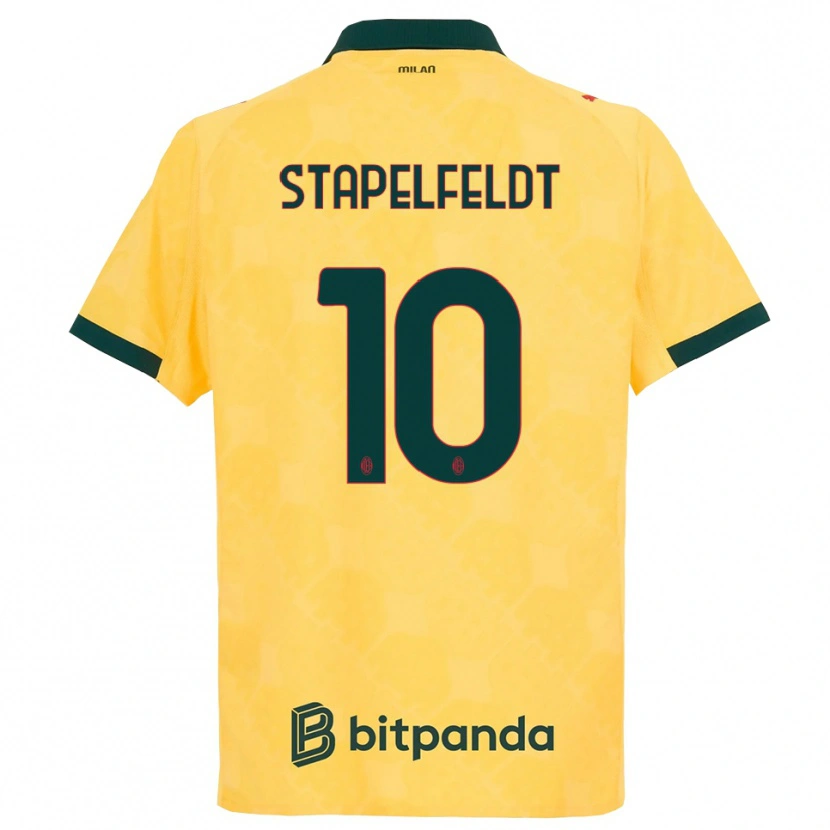 Danxen Damen Nina Stapelfeldt #10 Gelb Schwarz Ausweichtrikot Trikot 2025/26 T-Shirt Österreich