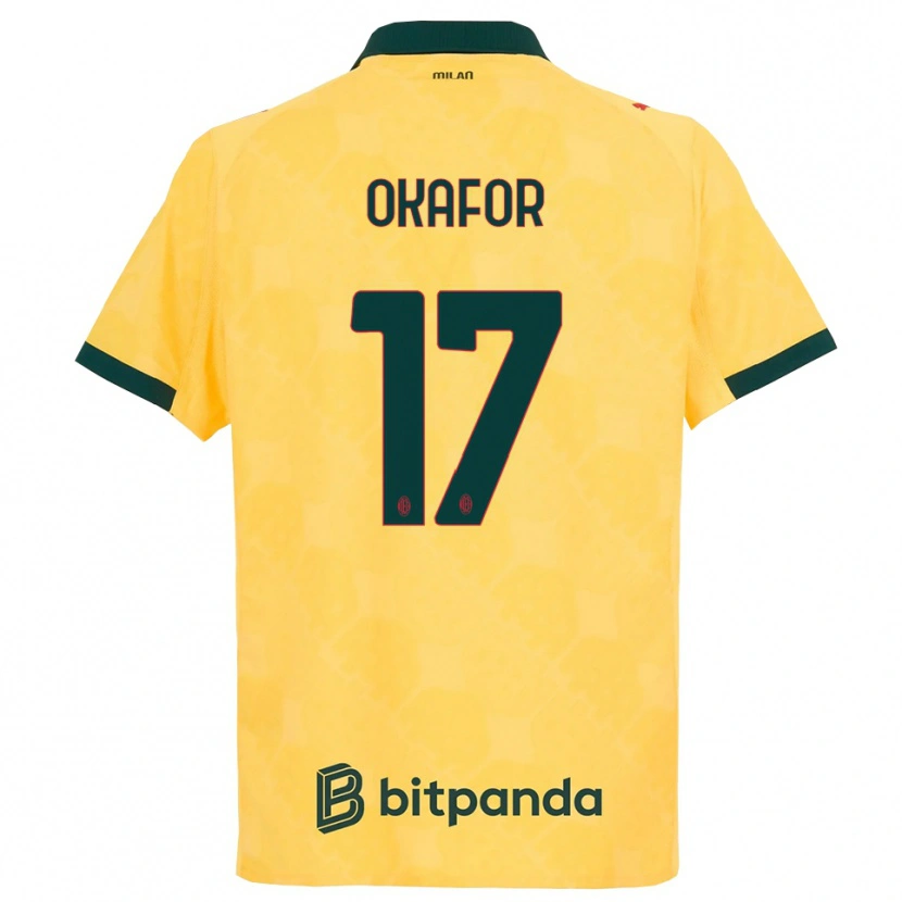 Danxen Damen Noah Okafor #17 Gelb Schwarz Ausweichtrikot Trikot 2025/26 T-Shirt Österreich